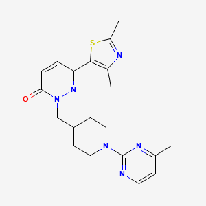 molecular formula C20H24N6OS B6466164 6-(2,4-dimethyl-1,3-thiazol-5-yl)-2-{[1-(4-methylpyrimidin-2-yl)piperidin-4-yl]methyl}-2,3-dihydropyridazin-3-one CAS No. 2640967-06-0
