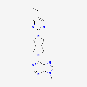 molecular formula C18H22N8 B6466171 6-[5-(5-ethylpyrimidin-2-yl)-octahydropyrrolo[3,4-c]pyrrol-2-yl]-9-methyl-9H-purine CAS No. 2640818-95-5