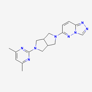 molecular formula C17H20N8 B6466201 4,6-dimethyl-2-(5-{[1,2,4]triazolo[4,3-b]pyridazin-6-yl}-octahydropyrrolo[3,4-c]pyrrol-2-yl)pyrimidine CAS No. 2640955-45-7