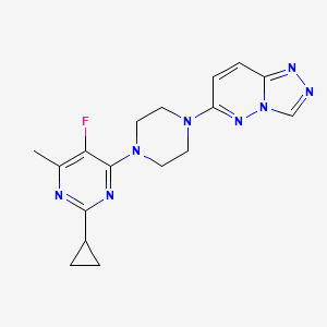 molecular formula C17H19FN8 B6466248 2-cyclopropyl-5-fluoro-4-methyl-6-(4-{[1,2,4]triazolo[4,3-b]pyridazin-6-yl}piperazin-1-yl)pyrimidine CAS No. 2640971-84-0