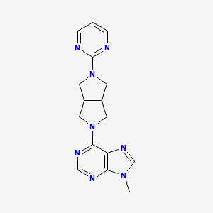 molecular formula C16H18N8 B6466262 9-methyl-6-[5-(pyrimidin-2-yl)-octahydropyrrolo[3,4-c]pyrrol-2-yl]-9H-purine CAS No. 2640971-93-1