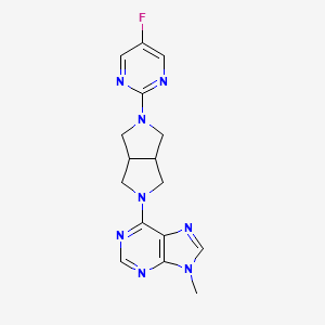 molecular formula C16H17FN8 B6466269 6-[5-(5-fluoropyrimidin-2-yl)-octahydropyrrolo[3,4-c]pyrrol-2-yl]-9-methyl-9H-purine CAS No. 2640949-90-0