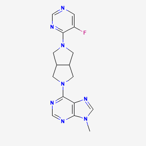 molecular formula C16H17FN8 B6466285 6-[5-(5-fluoropyrimidin-4-yl)-octahydropyrrolo[3,4-c]pyrrol-2-yl]-9-methyl-9H-purine CAS No. 2640957-19-1