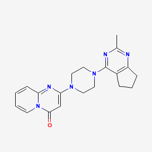 molecular formula C20H22N6O B6466290 2-(4-{2-methyl-5H,6H,7H-cyclopenta[d]pyrimidin-4-yl}piperazin-1-yl)-4H-pyrido[1,2-a]pyrimidin-4-one CAS No. 2640971-98-6