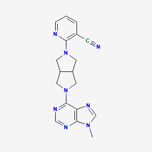 molecular formula C18H18N8 B6466331 2-[5-(9-methyl-9H-purin-6-yl)-octahydropyrrolo[3,4-c]pyrrol-2-yl]pyridine-3-carbonitrile CAS No. 2640903-17-7