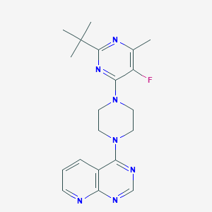 molecular formula C20H24FN7 B6466341 2-tert-butyl-5-fluoro-4-methyl-6-(4-{pyrido[2,3-d]pyrimidin-4-yl}piperazin-1-yl)pyrimidine CAS No. 2640828-91-5
