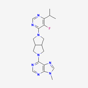 molecular formula C19H23FN8 B6466475 6-{5-[5-fluoro-6-(propan-2-yl)pyrimidin-4-yl]-octahydropyrrolo[3,4-c]pyrrol-2-yl}-9-methyl-9H-purine CAS No. 2640822-94-0