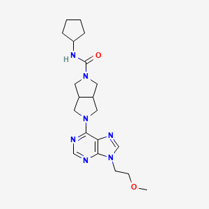 molecular formula C20H29N7O2 B6466499 N-cyclopentyl-5-[9-(2-methoxyethyl)-9H-purin-6-yl]-octahydropyrrolo[3,4-c]pyrrole-2-carboxamide CAS No. 2640974-85-0