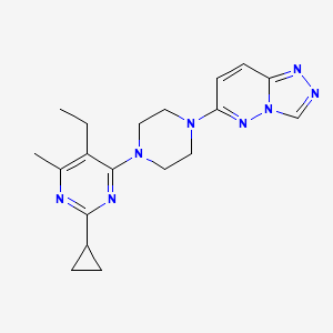 molecular formula C19H24N8 B6466512 2-cyclopropyl-5-ethyl-4-methyl-6-(4-{[1,2,4]triazolo[4,3-b]pyridazin-6-yl}piperazin-1-yl)pyrimidine CAS No. 2640863-93-8