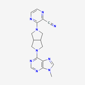 molecular formula C17H17N9 B6466570 3-[5-(9-methyl-9H-purin-6-yl)-octahydropyrrolo[3,4-c]pyrrol-2-yl]pyrazine-2-carbonitrile CAS No. 2640878-68-6