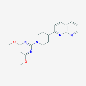 molecular formula C19H21N5O2 B6466599 2-[1-(4,6-dimethoxypyrimidin-2-yl)piperidin-4-yl]-1,8-naphthyridine CAS No. 2640972-77-4