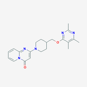 molecular formula C21H25N5O2 B6466612 2-(4-{[(2,5,6-trimethylpyrimidin-4-yl)oxy]methyl}piperidin-1-yl)-4H-pyrido[1,2-a]pyrimidin-4-one CAS No. 2640878-20-0