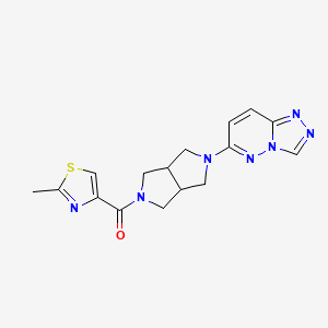 molecular formula C16H17N7OS B6466640 2-methyl-4-(5-{[1,2,4]triazolo[4,3-b]pyridazin-6-yl}-octahydropyrrolo[3,4-c]pyrrole-2-carbonyl)-1,3-thiazole CAS No. 2640954-24-9
