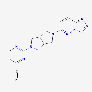 molecular formula C16H15N9 B6466659 2-(5-{[1,2,4]triazolo[4,3-b]pyridazin-6-yl}-octahydropyrrolo[3,4-c]pyrrol-2-yl)pyrimidine-4-carbonitrile CAS No. 2640974-80-5