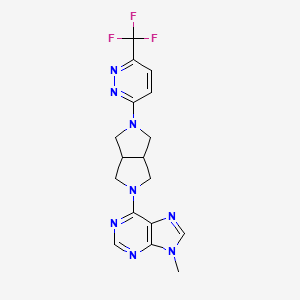 molecular formula C17H17F3N8 B6466660 9-methyl-6-{5-[6-(trifluoromethyl)pyridazin-3-yl]-octahydropyrrolo[3,4-c]pyrrol-2-yl}-9H-purine CAS No. 2640895-58-3