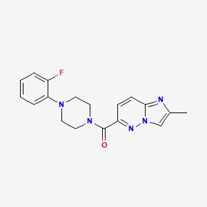 molecular formula C18H18FN5O B6466681 1-(2-fluorophenyl)-4-{2-methylimidazo[1,2-b]pyridazine-6-carbonyl}piperazine CAS No. 2640948-98-5