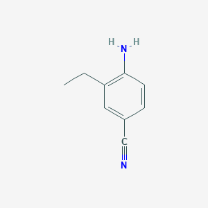 molecular formula C9H10N2 B064667 4-Amino-3-ethylbenzonitrile CAS No. 170230-87-2