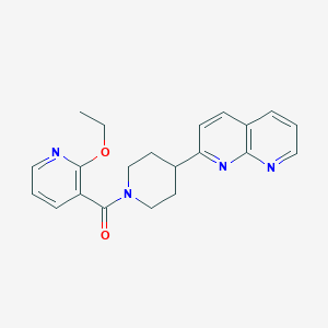 molecular formula C21H22N4O2 B6466718 2-[1-(2-ethoxypyridine-3-carbonyl)piperidin-4-yl]-1,8-naphthyridine CAS No. 2640934-24-1