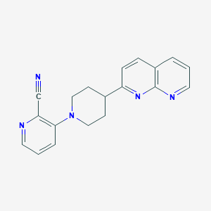 molecular formula C19H17N5 B6466730 3-[4-(1,8-naphthyridin-2-yl)piperidin-1-yl]pyridine-2-carbonitrile CAS No. 2640952-01-6