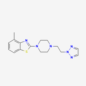 molecular formula C16H20N6S B6466731 4-methyl-2-{4-[2-(2H-1,2,3-triazol-2-yl)ethyl]piperazin-1-yl}-1,3-benzothiazole CAS No. 2640955-27-5