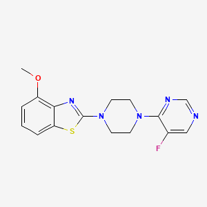 molecular formula C16H16FN5OS B6466742 2-[4-(5-fluoropyrimidin-4-yl)piperazin-1-yl]-4-methoxy-1,3-benzothiazole CAS No. 2640898-23-1