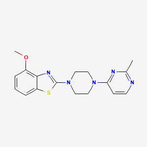 molecular formula C17H19N5OS B6466790 4-methoxy-2-[4-(2-methylpyrimidin-4-yl)piperazin-1-yl]-1,3-benzothiazole CAS No. 2640955-39-9