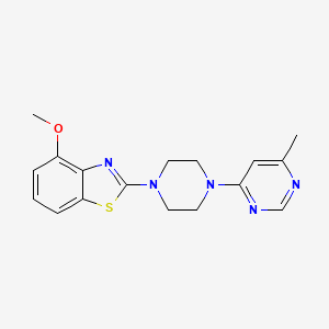 molecular formula C17H19N5OS B6466798 4-methoxy-2-[4-(6-methylpyrimidin-4-yl)piperazin-1-yl]-1,3-benzothiazole CAS No. 2640964-28-7
