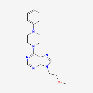 molecular formula C18H22N6O B6466803 9-(2-methoxyethyl)-6-(4-phenylpiperazin-1-yl)-9H-purine CAS No. 2640961-25-5