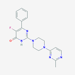 molecular formula C19H19FN6O B6466837 5-fluoro-2-[4-(2-methylpyrimidin-4-yl)piperazin-1-yl]-6-phenyl-3,4-dihydropyrimidin-4-one CAS No. 2640956-78-9