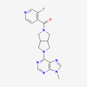 molecular formula C18H18FN7O B6466886 6-[5-(3-fluoropyridine-4-carbonyl)-octahydropyrrolo[3,4-c]pyrrol-2-yl]-9-methyl-9H-purine CAS No. 2640951-92-2