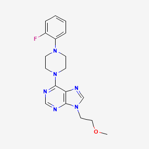 molecular formula C18H21FN6O B6466926 6-[4-(2-fluorophenyl)piperazin-1-yl]-9-(2-methoxyethyl)-9H-purine CAS No. 2640951-63-7