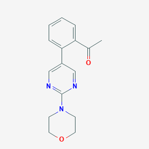 molecular formula C16H17N3O2 B6466942 1-{2-[2-(morpholin-4-yl)pyrimidin-5-yl]phenyl}ethan-1-one CAS No. 2640818-03-5
