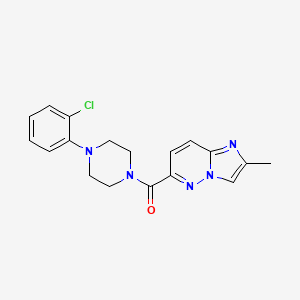 molecular formula C18H18ClN5O B6467016 1-(2-chlorophenyl)-4-{2-methylimidazo[1,2-b]pyridazine-6-carbonyl}piperazine CAS No. 2640888-73-7