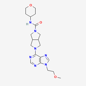 molecular formula C20H29N7O3 B6467035 5-[9-(2-methoxyethyl)-9H-purin-6-yl]-N-(oxan-4-yl)-octahydropyrrolo[3,4-c]pyrrole-2-carboxamide CAS No. 2640948-44-1