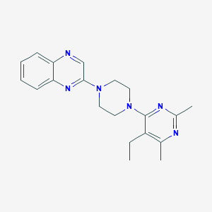 molecular formula C20H24N6 B6467064 2-[4-(5-ethyl-2,6-dimethylpyrimidin-4-yl)piperazin-1-yl]quinoxaline CAS No. 2640903-42-8
