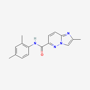 molecular formula C16H16N4O B6467082 N-(2,4-dimethylphenyl)-2-methylimidazo[1,2-b]pyridazine-6-carboxamide CAS No. 2640965-15-5