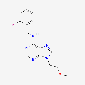 molecular formula C15H16FN5O B6467150 N-[(2-fluorophenyl)methyl]-9-(2-methoxyethyl)-9H-purin-6-amine CAS No. 2640951-52-4