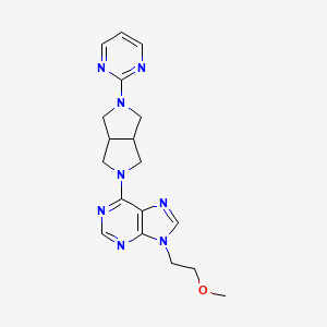 molecular formula C18H22N8O B6467165 9-(2-methoxyethyl)-6-[5-(pyrimidin-2-yl)-octahydropyrrolo[3,4-c]pyrrol-2-yl]-9H-purine CAS No. 2640954-21-6