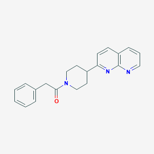 molecular formula C21H21N3O B6467179 1-[4-(1,8-naphthyridin-2-yl)piperidin-1-yl]-2-phenylethan-1-one CAS No. 2640963-08-0