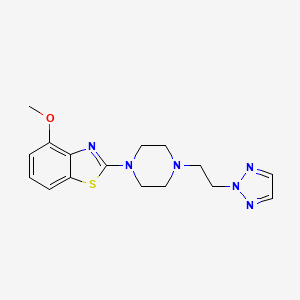 molecular formula C16H20N6OS B6467190 4-methoxy-2-{4-[2-(2H-1,2,3-triazol-2-yl)ethyl]piperazin-1-yl}-1,3-benzothiazole CAS No. 2640814-94-2
