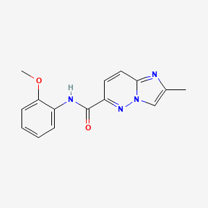 molecular formula C15H14N4O2 B6467217 N-(2-methoxyphenyl)-2-methylimidazo[1,2-b]pyridazine-6-carboxamide CAS No. 2640970-68-7