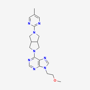 molecular formula C19H24N8O B6467267 9-(2-methoxyethyl)-6-[5-(5-methylpyrimidin-2-yl)-octahydropyrrolo[3,4-c]pyrrol-2-yl]-9H-purine CAS No. 2640955-14-0