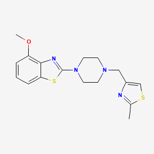 molecular formula C17H20N4OS2 B6467272 4-methoxy-2-{4-[(2-methyl-1,3-thiazol-4-yl)methyl]piperazin-1-yl}-1,3-benzothiazole CAS No. 2640964-52-7