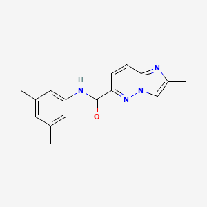 molecular formula C16H16N4O B6467406 N-(3,5-dimethylphenyl)-2-methylimidazo[1,2-b]pyridazine-6-carboxamide CAS No. 2640948-77-0