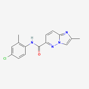 molecular formula C15H13ClN4O B6467412 N-(4-chloro-2-methylphenyl)-2-methylimidazo[1,2-b]pyridazine-6-carboxamide CAS No. 2640948-65-6