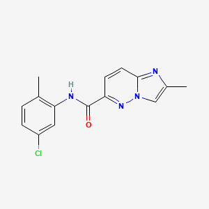 molecular formula C15H13ClN4O B6467419 N-(5-chloro-2-methylphenyl)-2-methylimidazo[1,2-b]pyridazine-6-carboxamide CAS No. 2640904-08-9