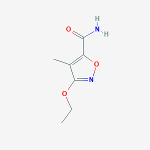 molecular formula C7H10N2O3 B064675 3-Ethoxy-4-methylisoxazole-5-carboxamide CAS No. 194286-83-4