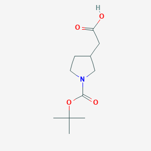 molecular formula C11H19NO4 B064677 1-Boc-3-吡咯烷乙酸 CAS No. 175526-97-3