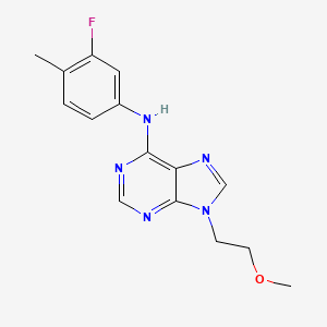 molecular formula C15H16FN5O B6467910 N-(3-fluoro-4-methylphenyl)-9-(2-methoxyethyl)-9H-purin-6-amine CAS No. 2640819-56-1