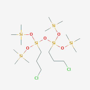 molecular formula C18H48Cl2O5Si6 B064685 3-Chloropropyl-[3-chloropropyl-bis(trimethylsilyloxy)silyl]oxy-bis(trimethylsilyloxy)silane CAS No. 163124-51-4